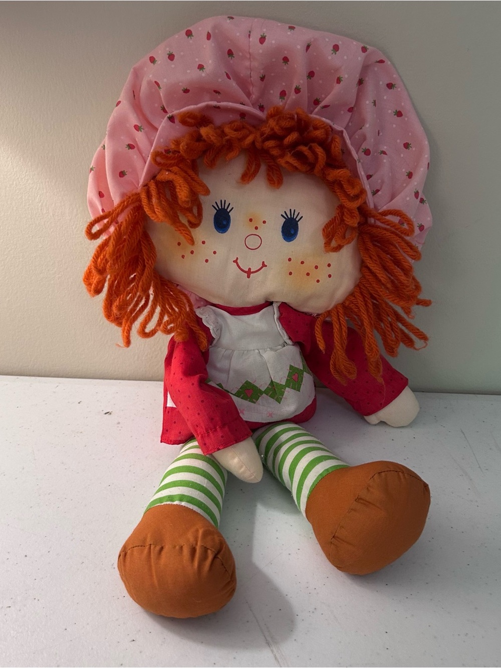 Vintage Strawberry Shortcake 1980 Plush Rag Doll Kenner American Greeting 14"